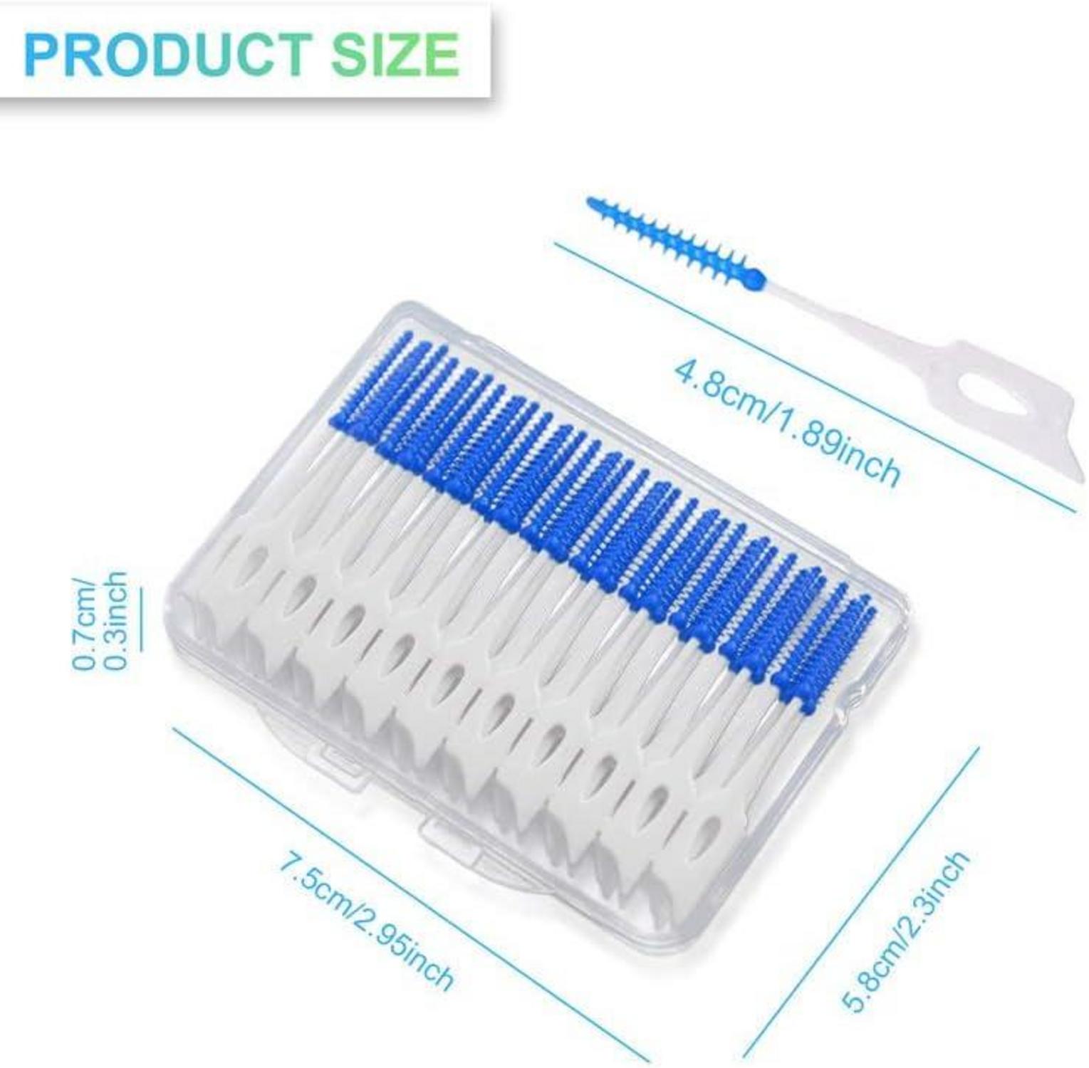 Interdentalbürsten 120 Stück Zahnseide Stick Zwischenräume