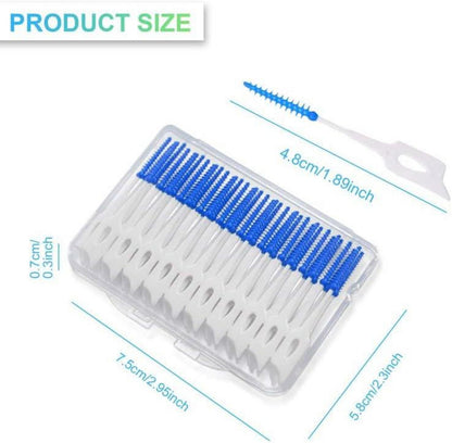 Interdentalbürsten 120 Stück Zahnseide Stick Zwischenräume