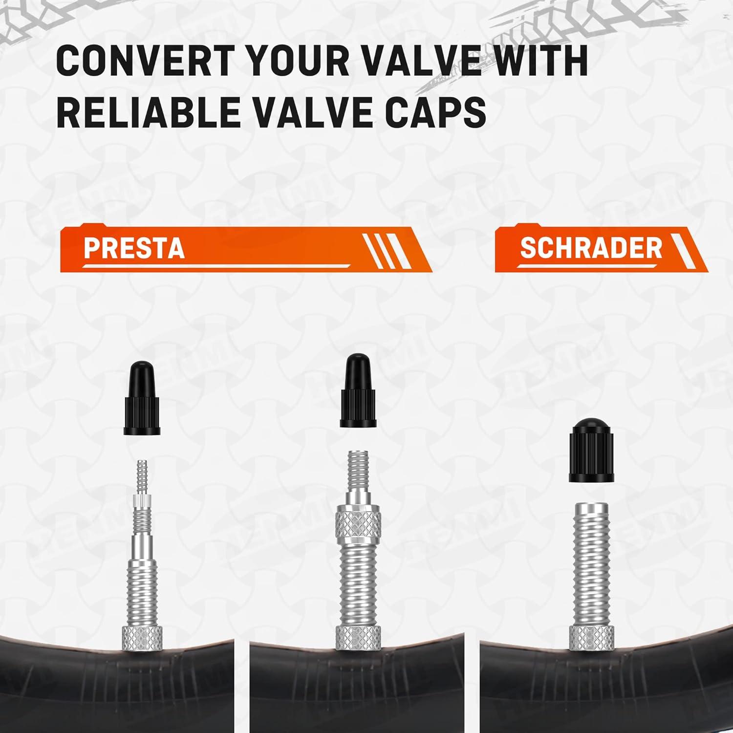 Fahrradventil Adapter Set Ventiladapter Autoventil französisches Valve Adapter