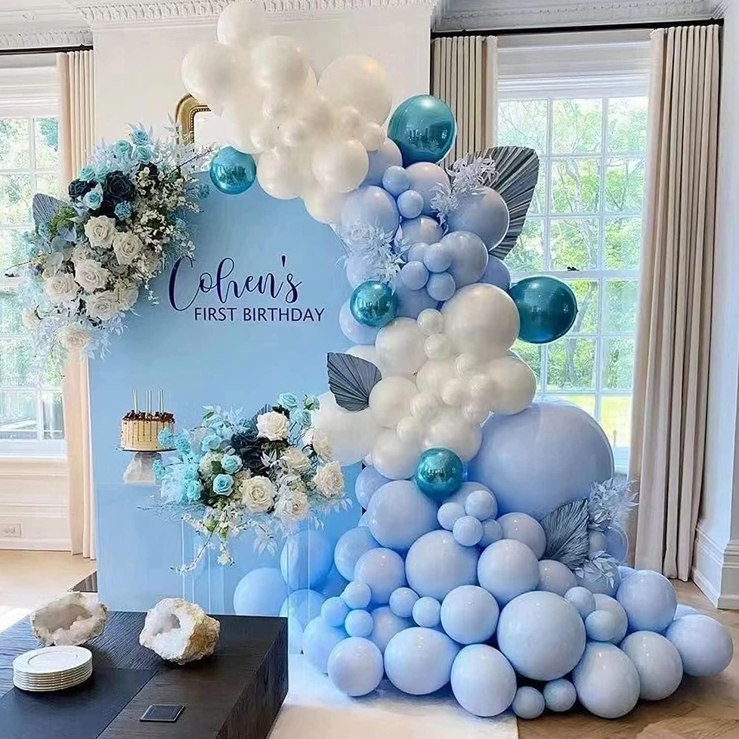Blau Luftballons 120 Stück Girlande Set 18 12 10 5 Zoll Party Deko