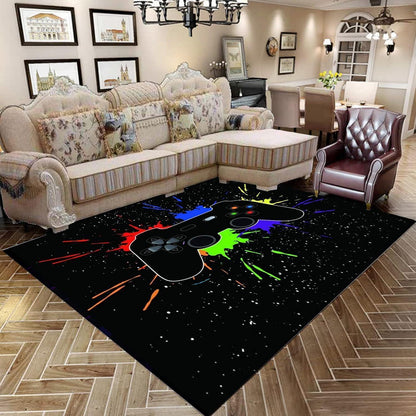 Gamer Teppich Rutschfest 3D Controller Schlafzimmer Wohnzimmer 100x150cm