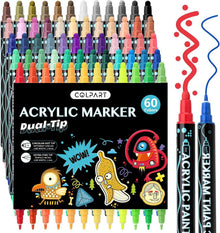 Acrylstifte wasserfest 60 Farben Steine Bemalen Permanent Marker