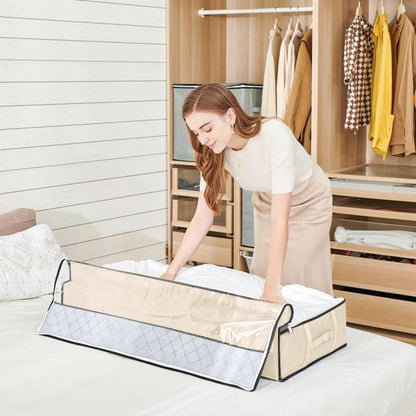 Unterbettkommode 3er Set Vliesstoff Organizer Aufbewahrung Beige