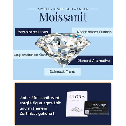 Moissanit Ohrringe Silber 925 Ohrstecker 1-4 Karat Diamant
