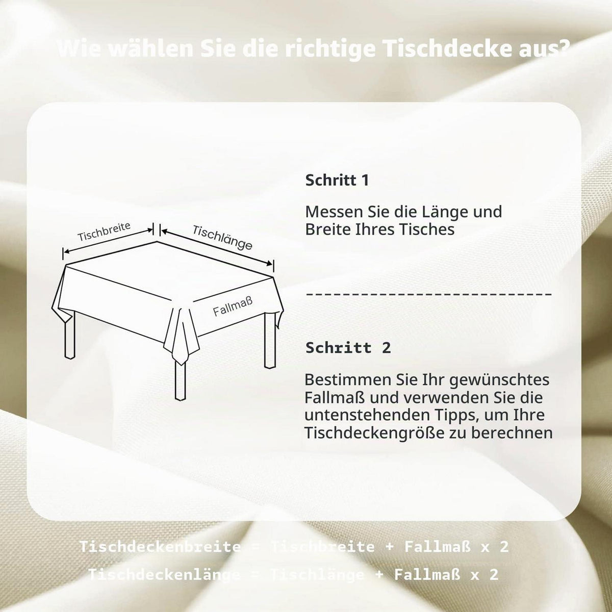 Wasserdichte Champagner Tischdecke 90x90 cm – Abwaschbar & Fleckgeschützt