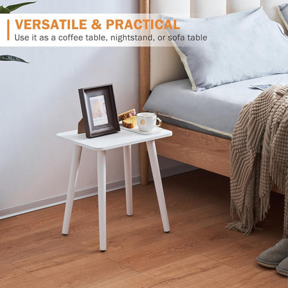 Beistelltisch Holz 40x30x43cm Weiß - Wohnzimmer Schlafzimmer Balkon