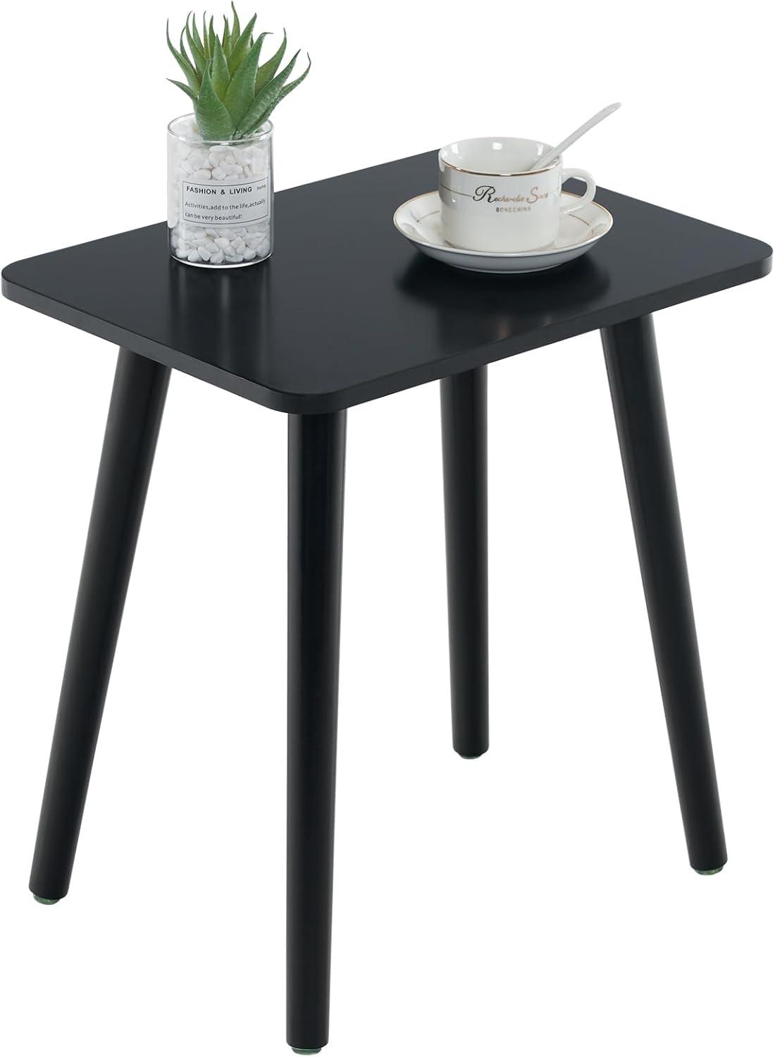 Beistelltisch Holz Klein Schwarz 40x30x43cm Wohnzimmer Schlafzimmer Balkon