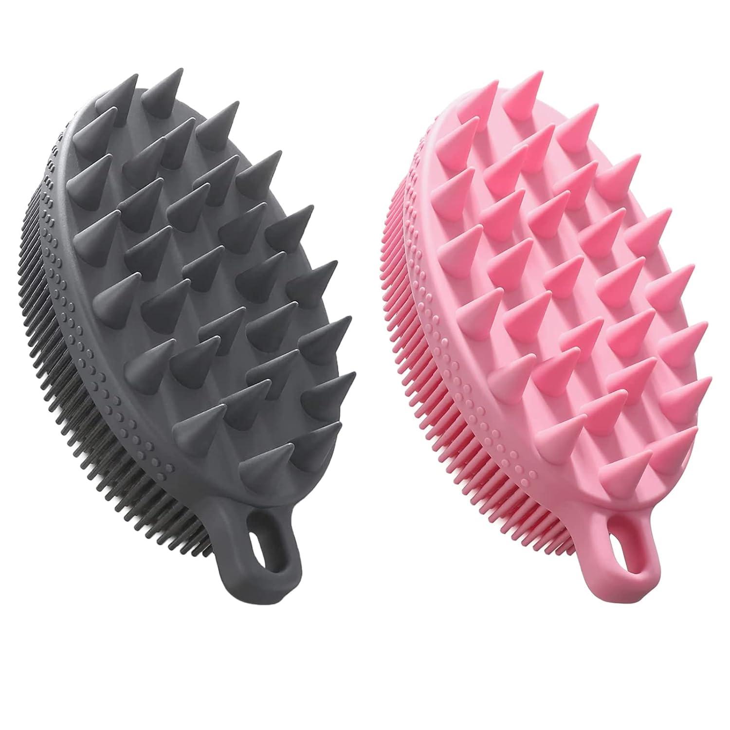 2-in-1 Silikon Körperschrubber Körperbürste Shampoo-Bürste