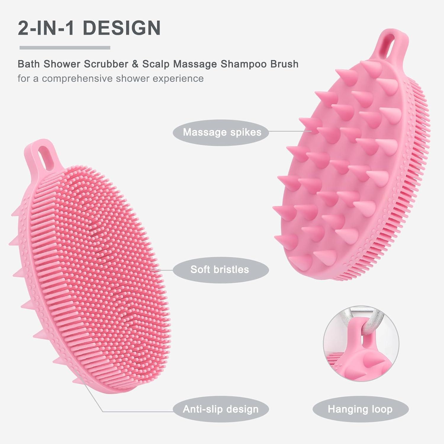 Silikon-Körperschrubber 2-in-1 Bürste Massage Peeling