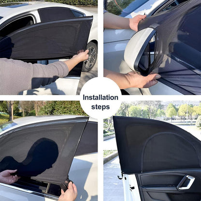 Autofensterjalousien 2-teilig, Universeller Sonnenschutz mit