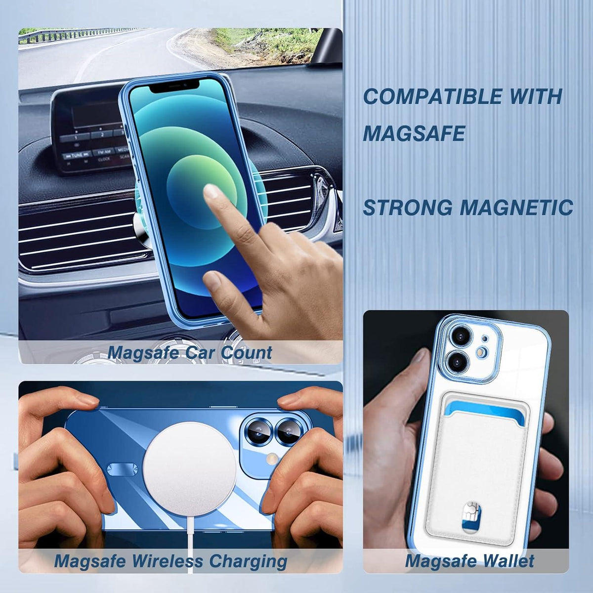 Magnetische iPhone 11 Hülle Kompatibel mit MagSafe Stoßfest