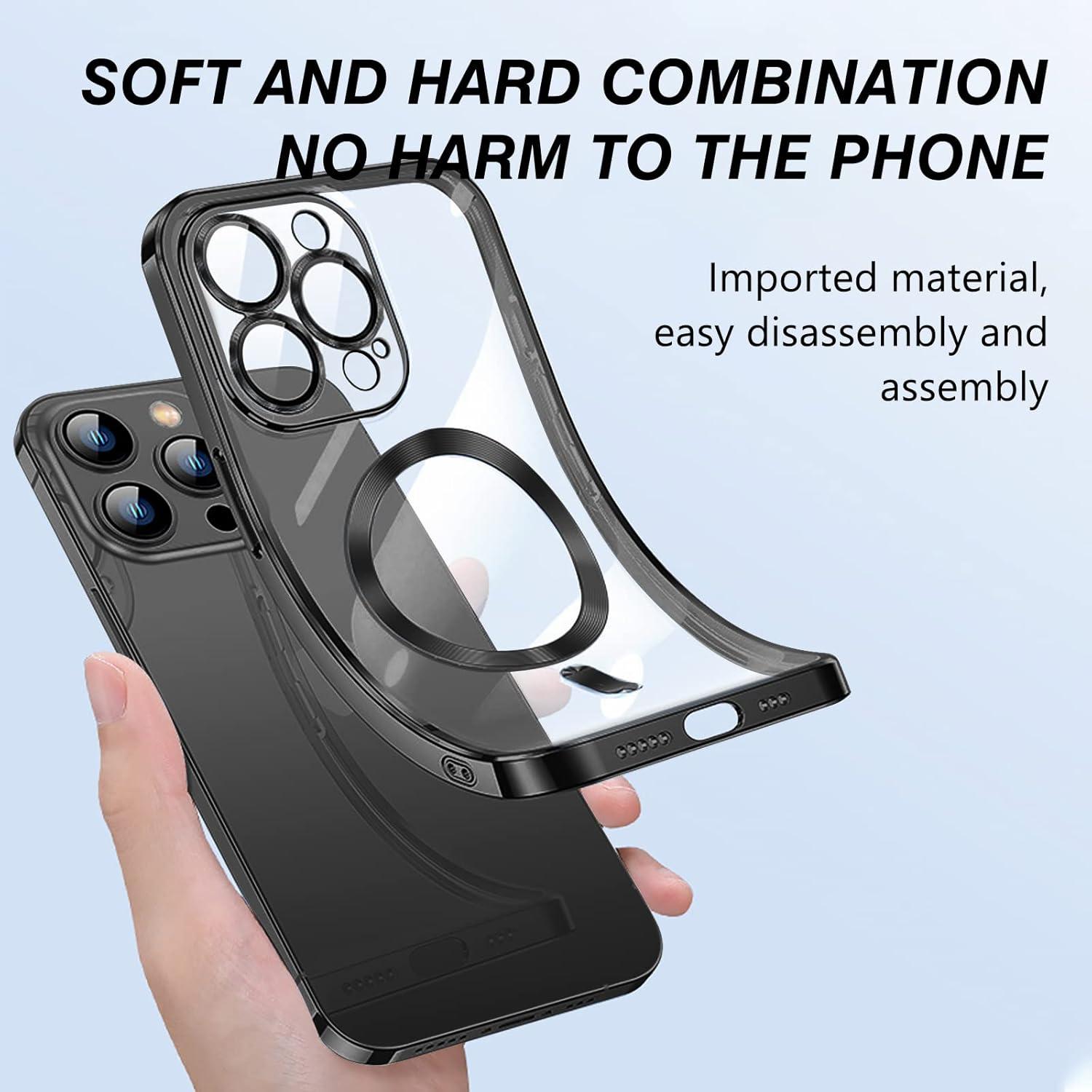 Magnetische Handyhülle für iPhone 13 Pro Max MagSafe Stoßfest Anti-Fingerabdruck
