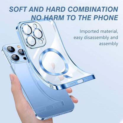 Magnetische iPhone 13 Pro Max Hülle MagSafe Stoßfest Anti-Vergilbung Blau