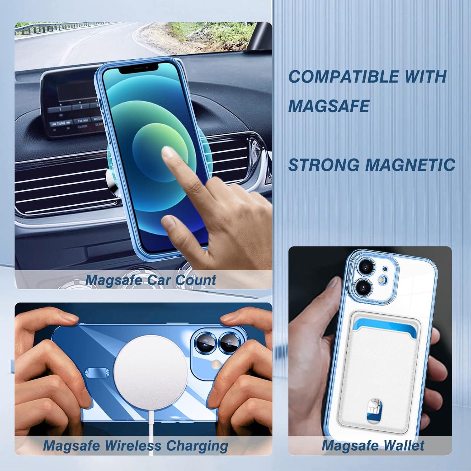 Magnetische iPhone 12 Hülle Kompatibel mit MagSafe Stoßfest