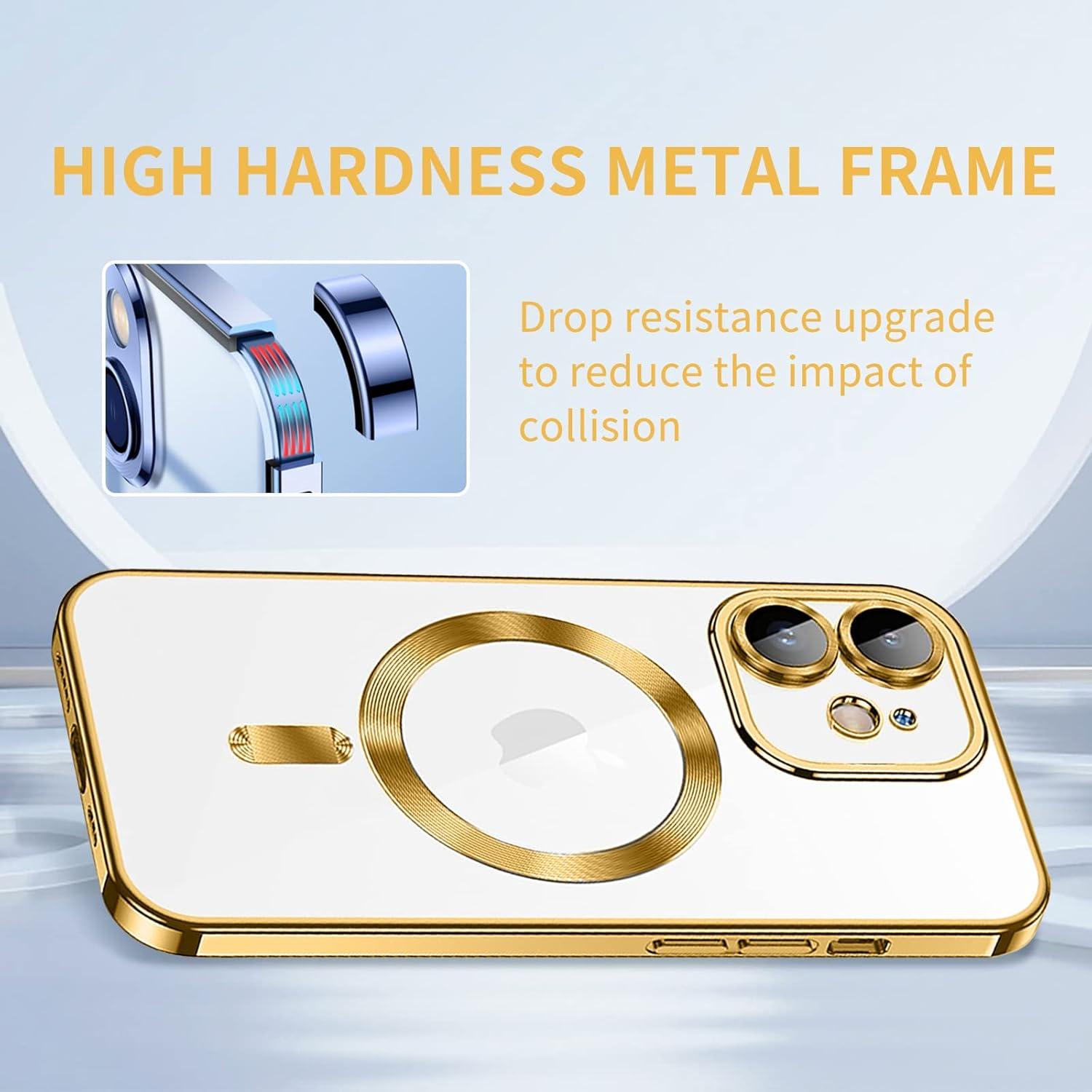 Magnetische iPhone 11 Hülle Kompatibel mit MagSafe Stoßfest Anti-Vergilbung Klar海Klar Schlanke Hülle
