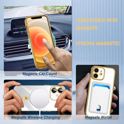 Magnetische iPhone 11 Hülle MagSafe stoßfest klar Anti-Gelb