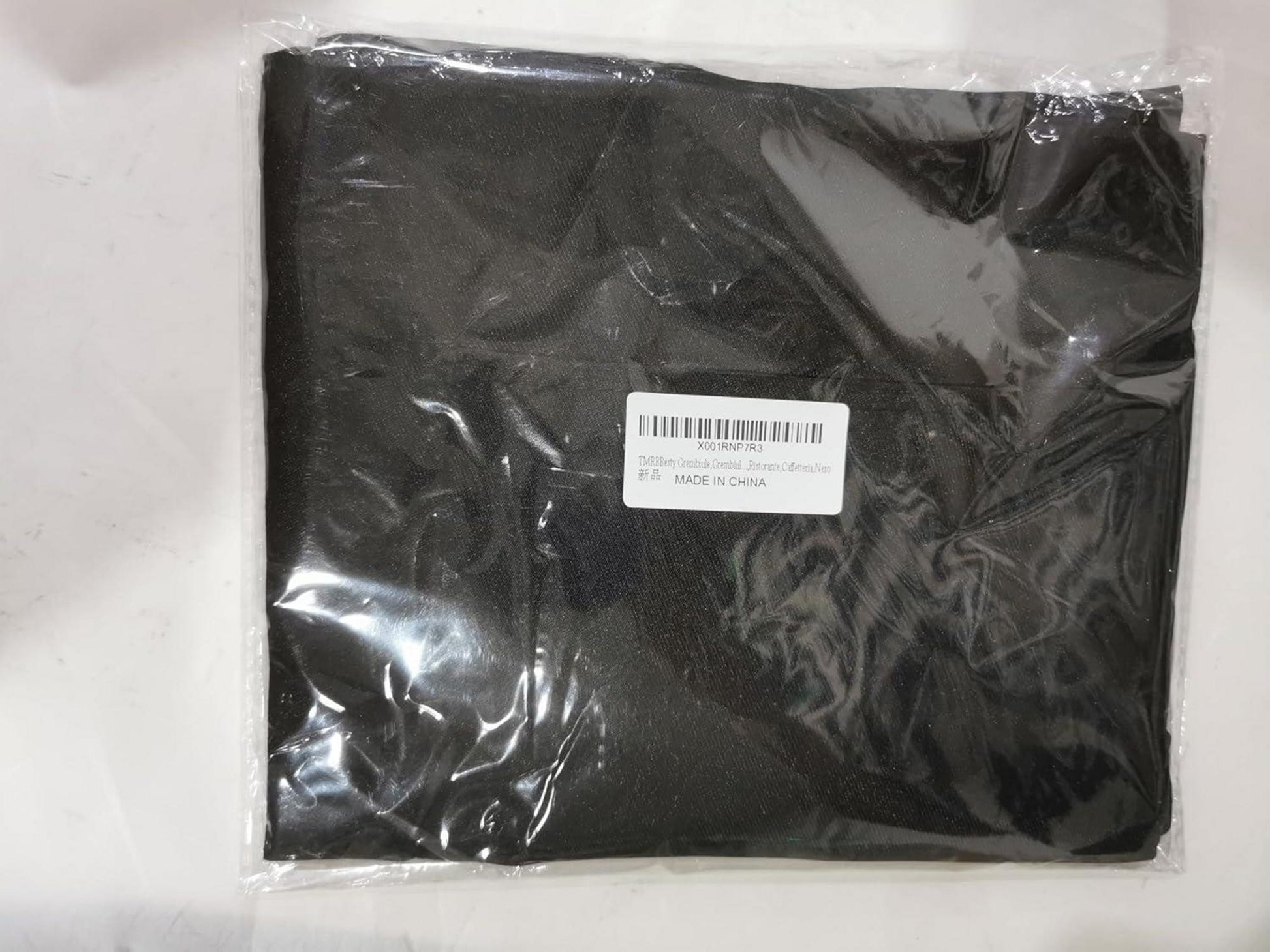 Schwarze Küchenschürze mit verstellbarem Nackenband und großen Taschen