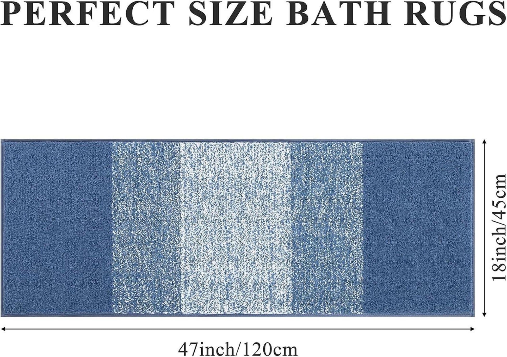 Weiche Badematte 45x120cm rutschfester Badezimmerteppich
