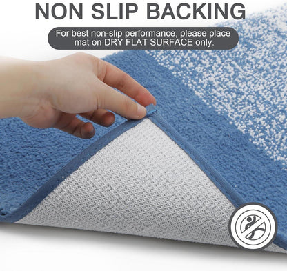 Enyhom Weiche Badematte Blau 45x120 cm rutschfest waschbar