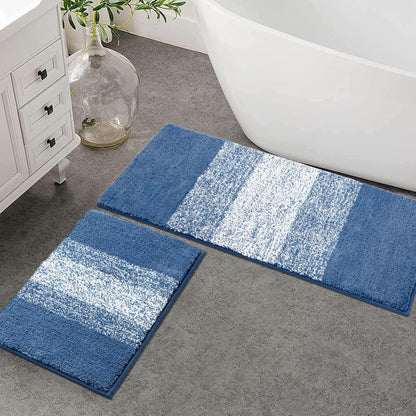 Enyhom Weiche Badematte Blau 45x120 cm rutschfest waschbar