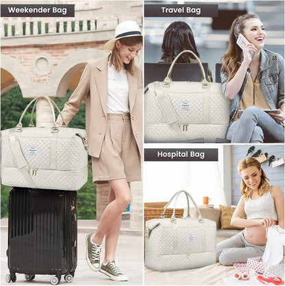 Sporttasche Damen Reisetasche Groß mit Schuhfach Nassfach Wickeltasche