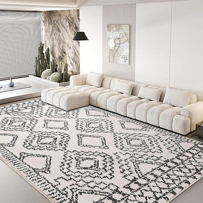 Großer Kurzflorteppich Beige/Elfenbein 200x300