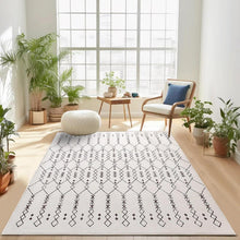 Abstrakter Teppich Wohnzimmer Anti-Rutsch Teppich Beige 120x160cm