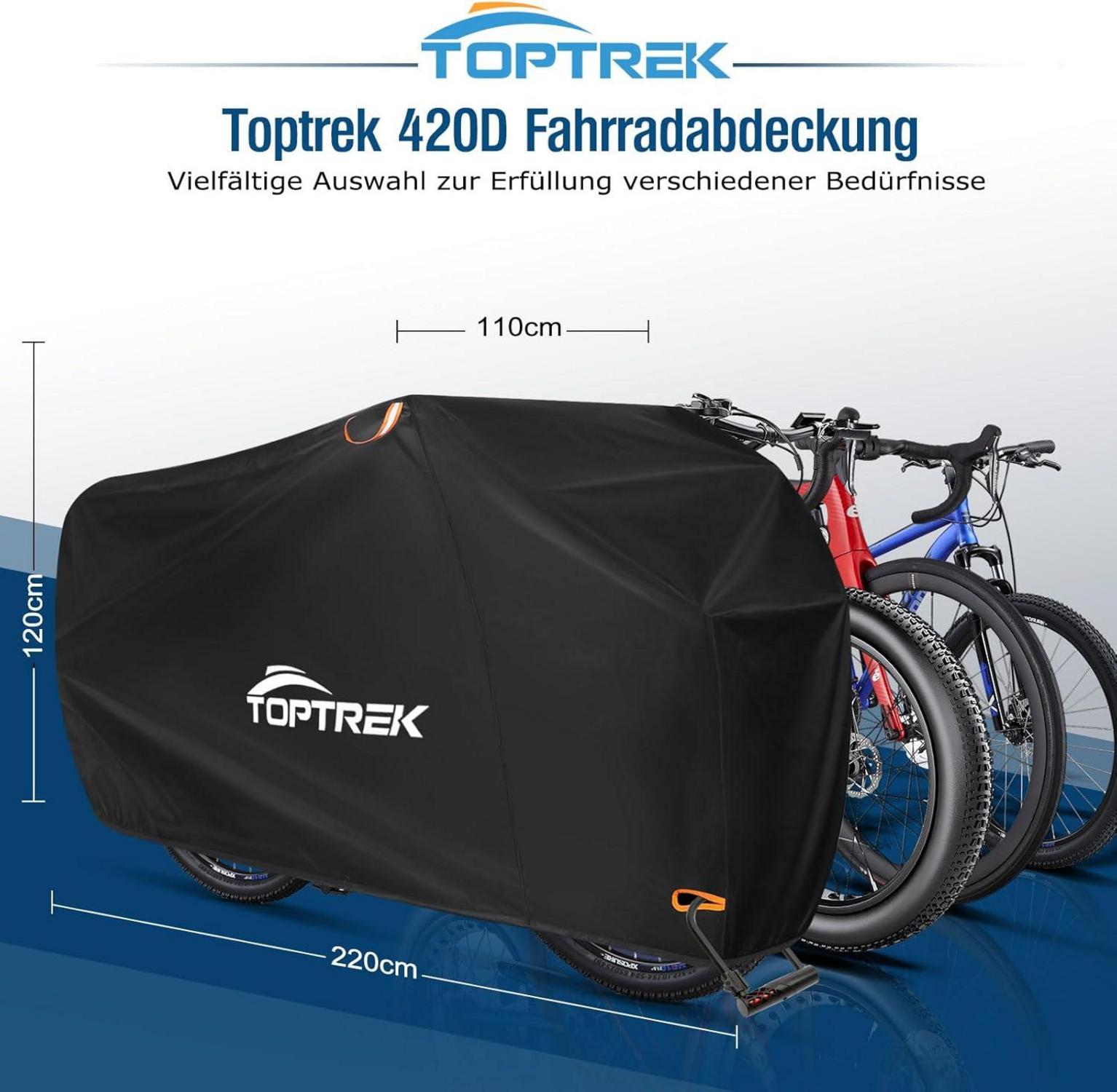 Toptrek Fahrradabdeckung wasserdicht 420D