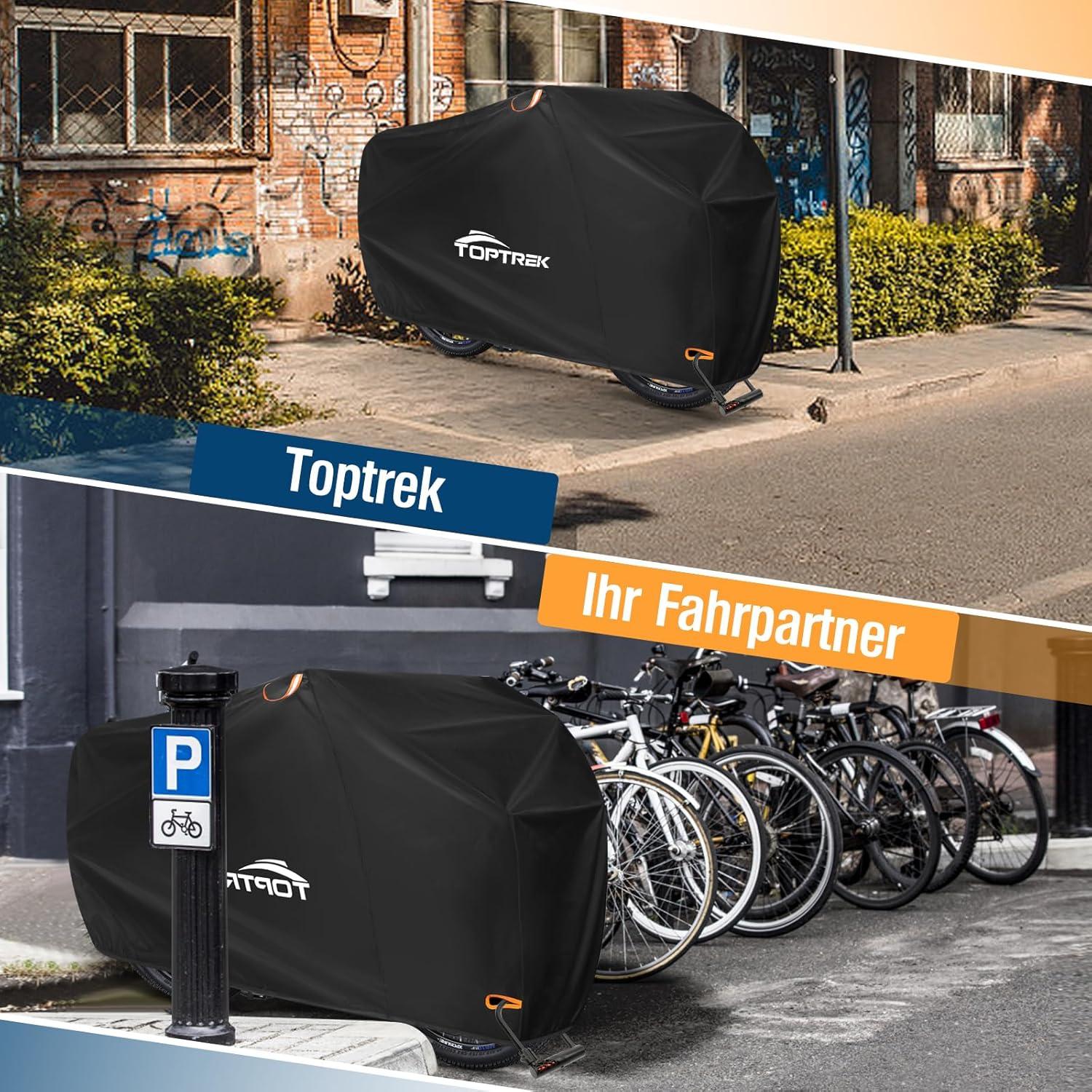 Toptrek Fahrradabdeckung wasserdicht 420D Regenschutz 220x120x110cm