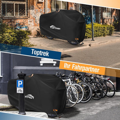Toptrek Fahrradabdeckung wasserdicht 420D Regenschutz 220x120x110cm