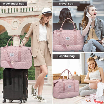 Reisetasche Damen Groß mit Kulturtasche Weekender Travel Duffle