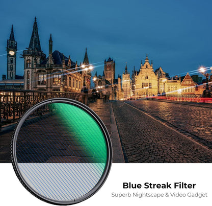 Anamorpher Effekt Filter 82mm Blaue Streifenfilter
