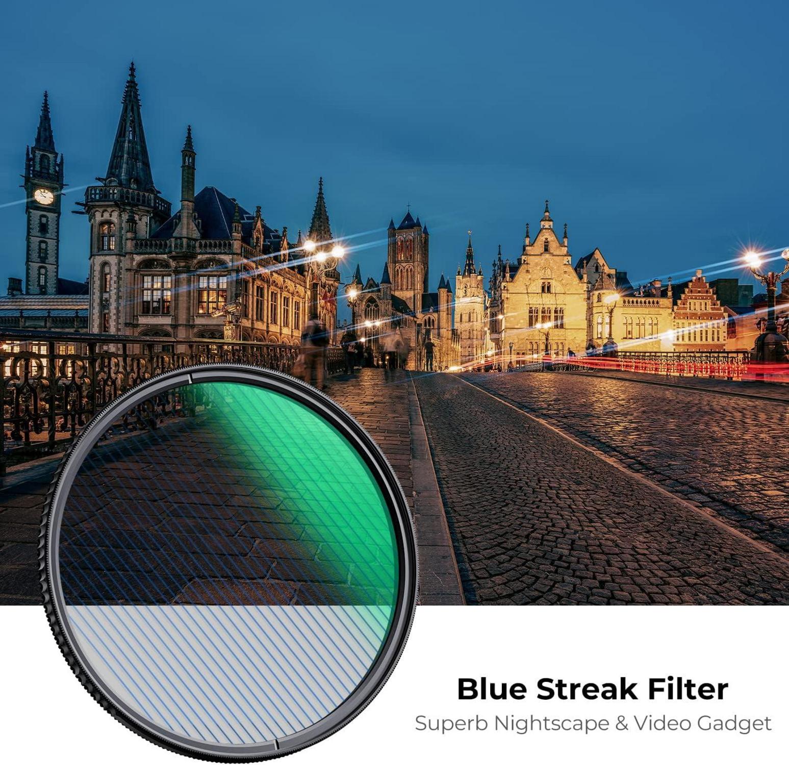 67mm Blue Streak Anamorphic Effect Filter Ultra Wide Film