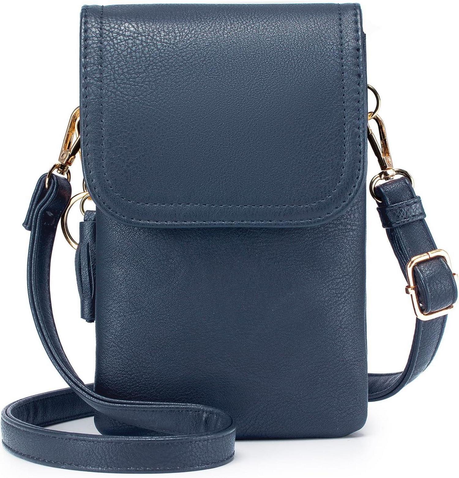 Handytasche Umhängetasche Damen PU Leder Schlüsselanhänger