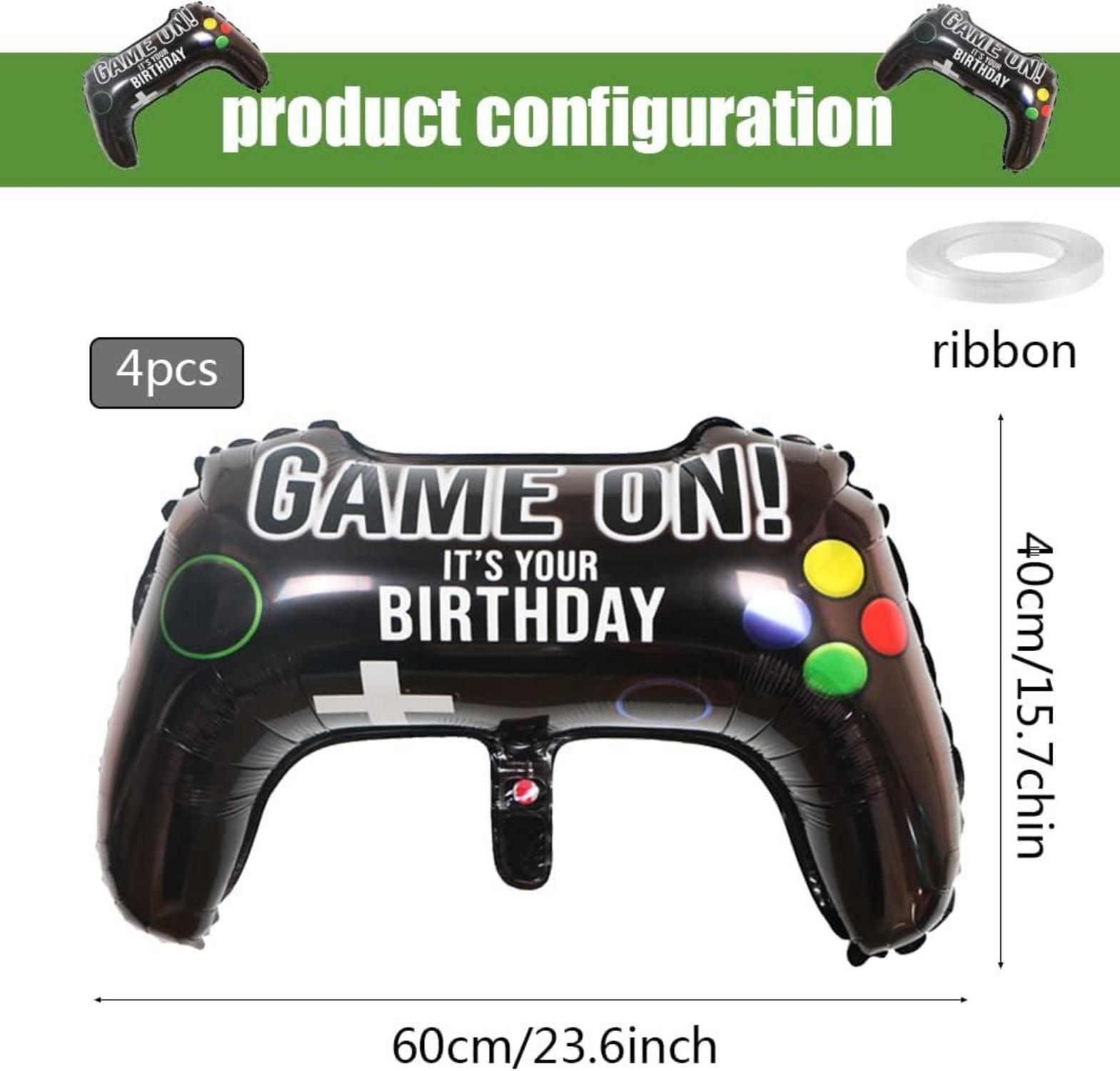Luftballons Videospiel Party Dekoration Game Controller 4