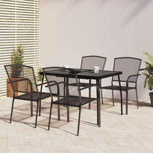 vidaXL Garten Essgruppe 5-TLG. Tisch 4 Stühle Anthrazit