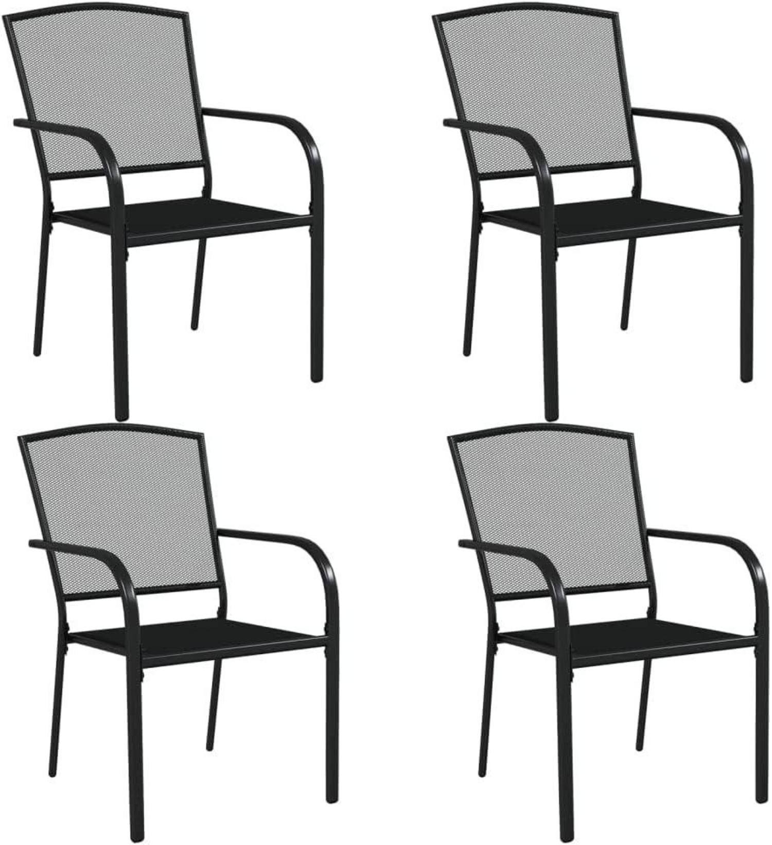 Garten Essgruppe 5-TLG. Tisch 4 Stühle Stapelbar