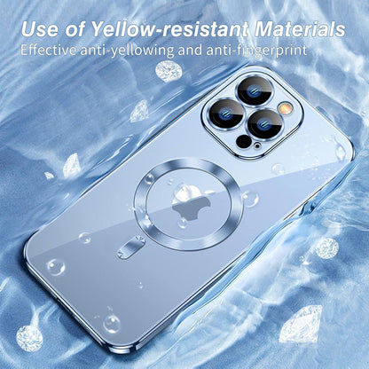 Klare Schlanke Hülle iPhone 12 Pro MagSafe Magnet Blau