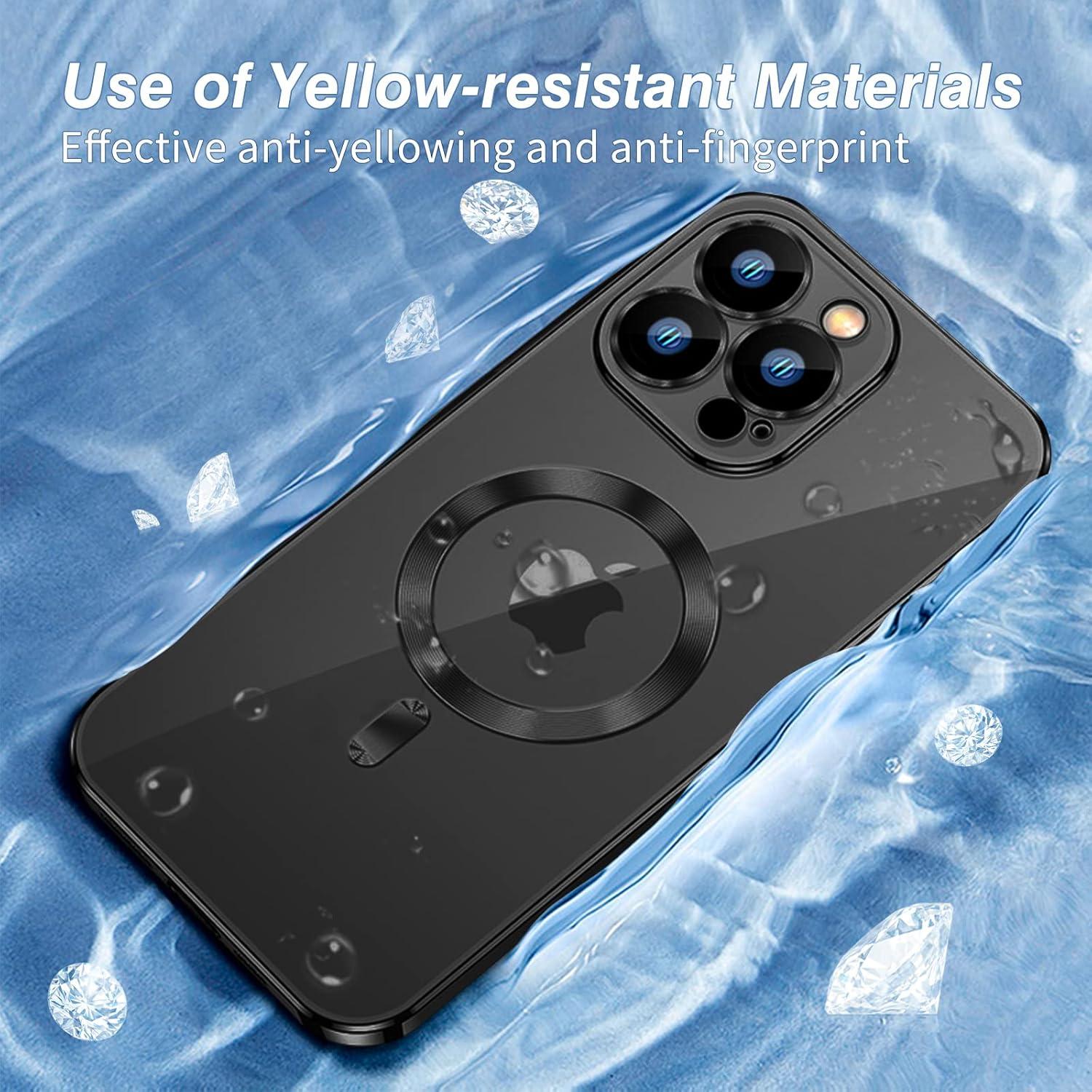 Klare Schlanke MagSafe Handyhülle für iPhone 11 Pro Max Schwarz