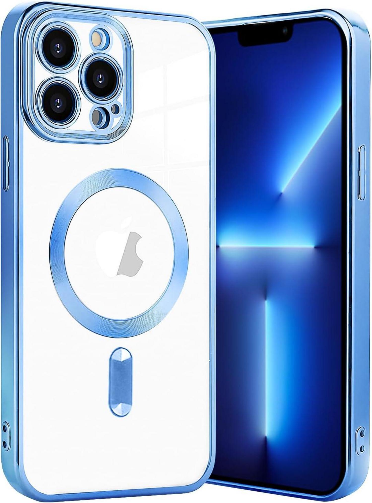 Klare Magnetische iPhone 11 Pro Max Hülle mit Magsafe - Blau