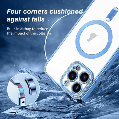 Klare Magnetische Handyhülle für iPhone 11 Pro Max mit Magsafe Blau