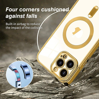 Klare Schlanke iPhone 11 Pro Max Hülle Magnet Anti-Fingerabdruck Gold