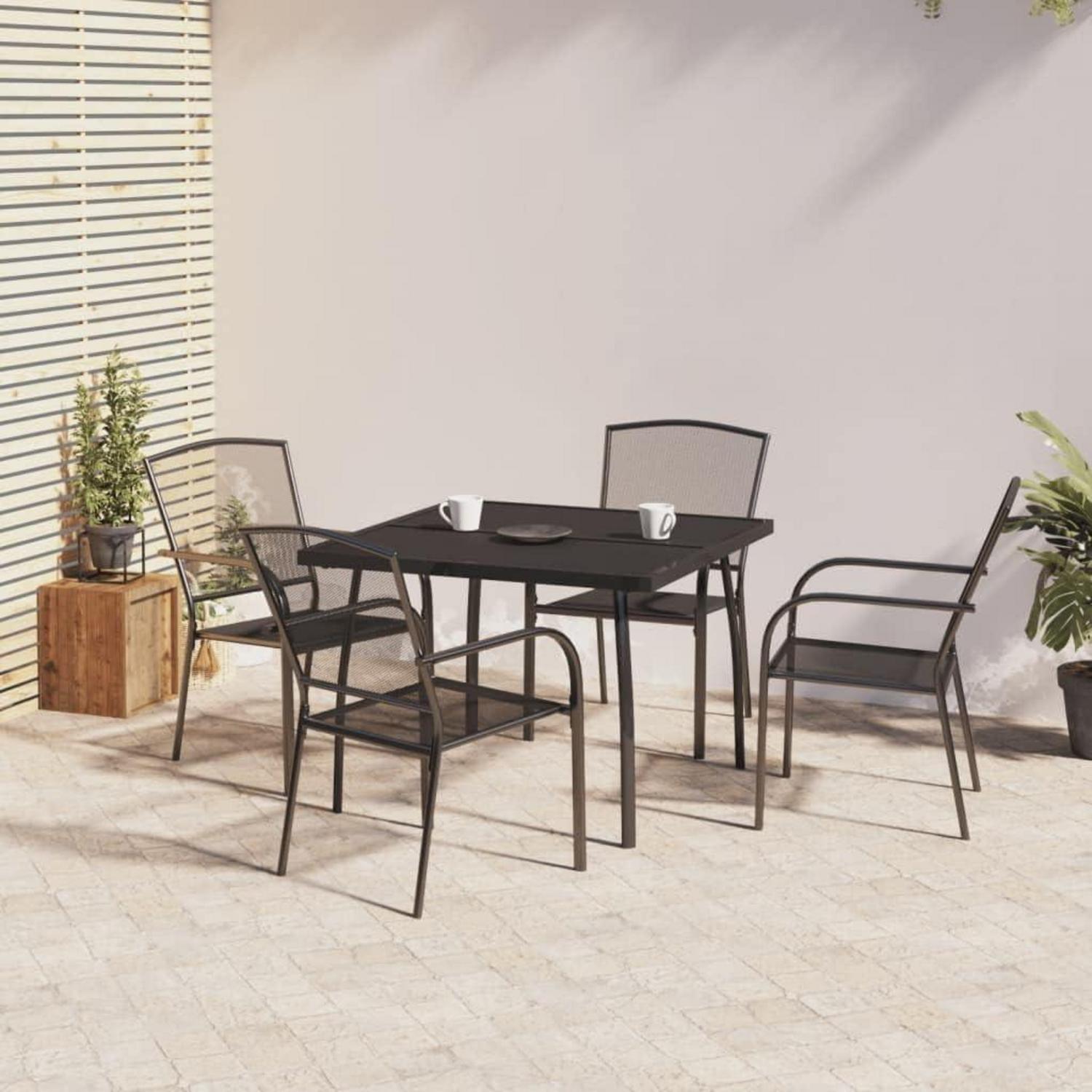 vidaXL Gartenmöbel Essgruppe 3-tlg. Tisch Stühle