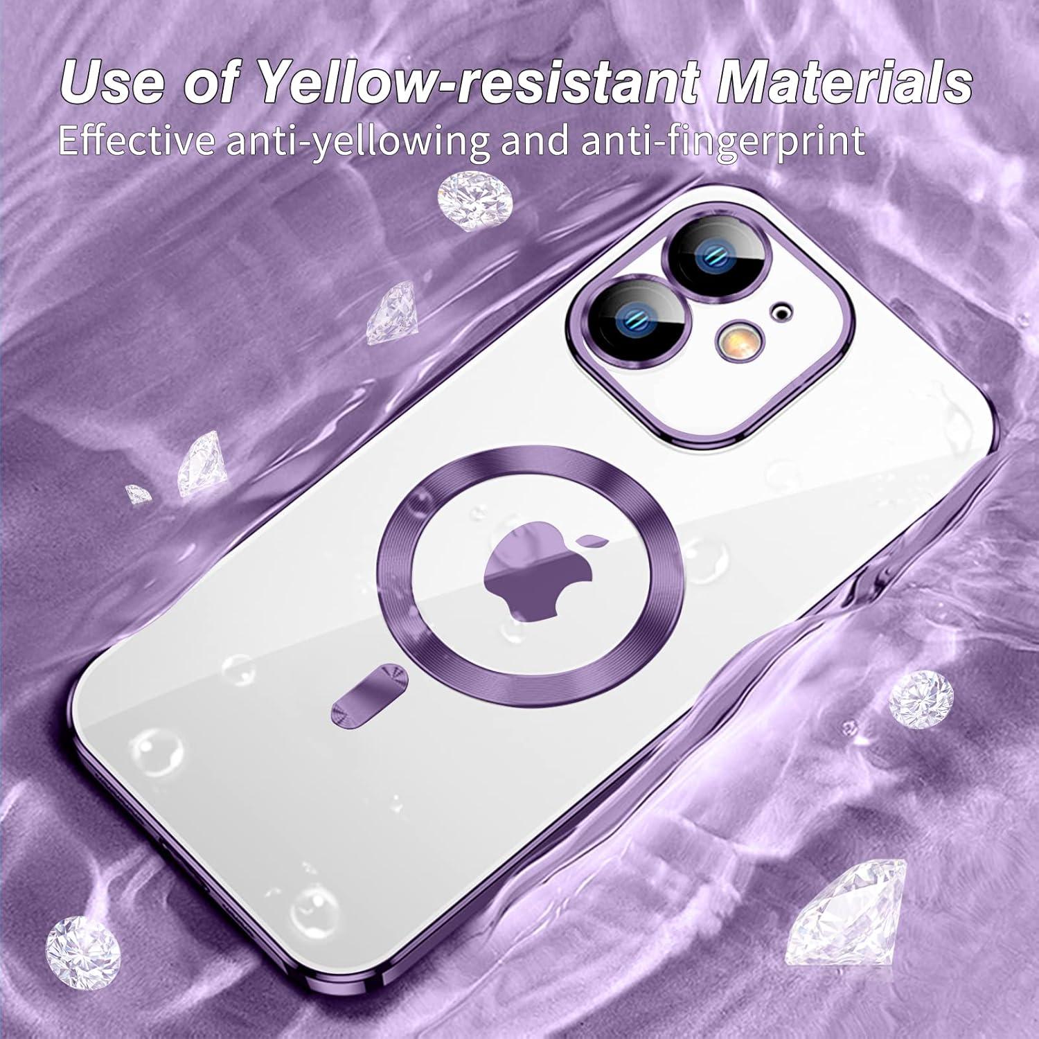Klare Magnetische iPhone 11 Hülle Anti-Fingerabdruck Schutz Dünne Dunkellila