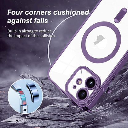 Klare Schlanke Hülle iPhone 11 MagSafe Anti-Fingerabdruck Dunkellila