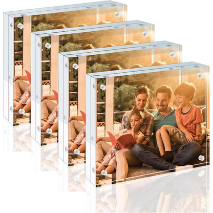 Acrylic Floating Picture Frames 4 Pack 20x25 cm Thicker