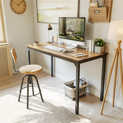 Kleiner Schreibtisch 100x48cm Braun Industriedesign Büro Arbeitszimmer