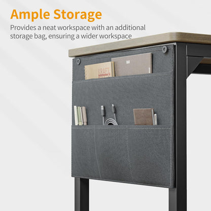 Schreibtisch CubiCubi 96x40 cm Computertisch Klein Stabil Espresso