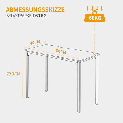 Kleiner Schwarzer CubiCubi PC Schreibtisch Büro 60x40x75 cm