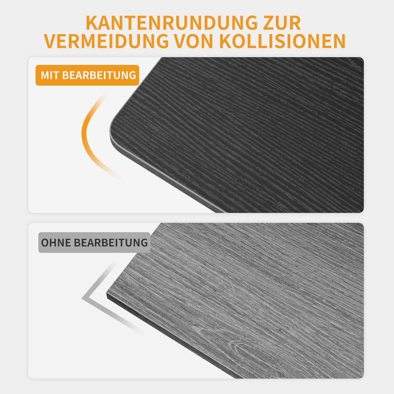 Kleiner Schwarz Computertisch 60x40x75cm Industriedesign mit robustem